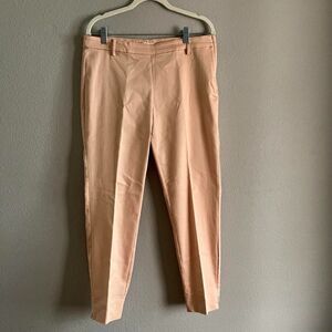 H&M Womens Casual Dress Pants Straight Leg Mid Rise Peach Size 6